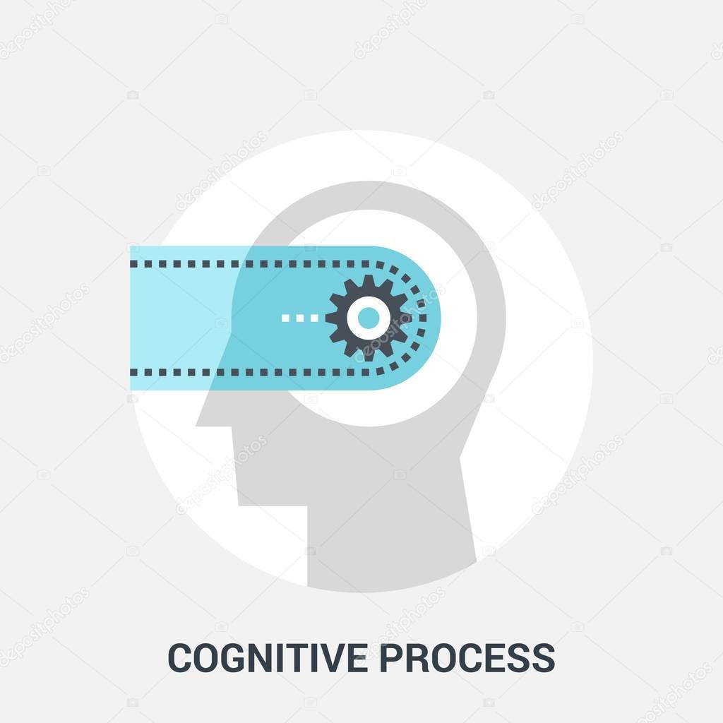 Abstract vector illustration of cognitive process icon concept