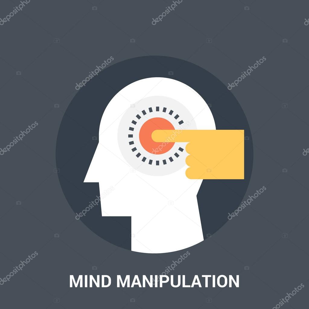 Abstract vector illustration of mind manipulation icon concept