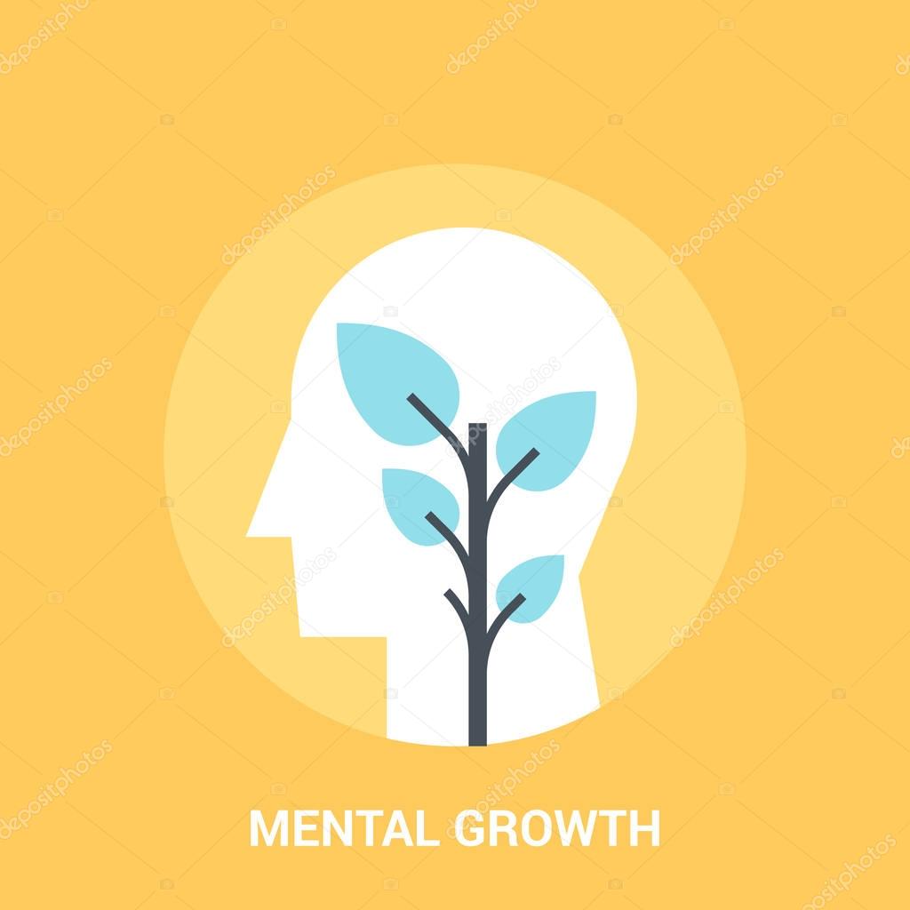 Abstract vector illustration of mental growth icon concept