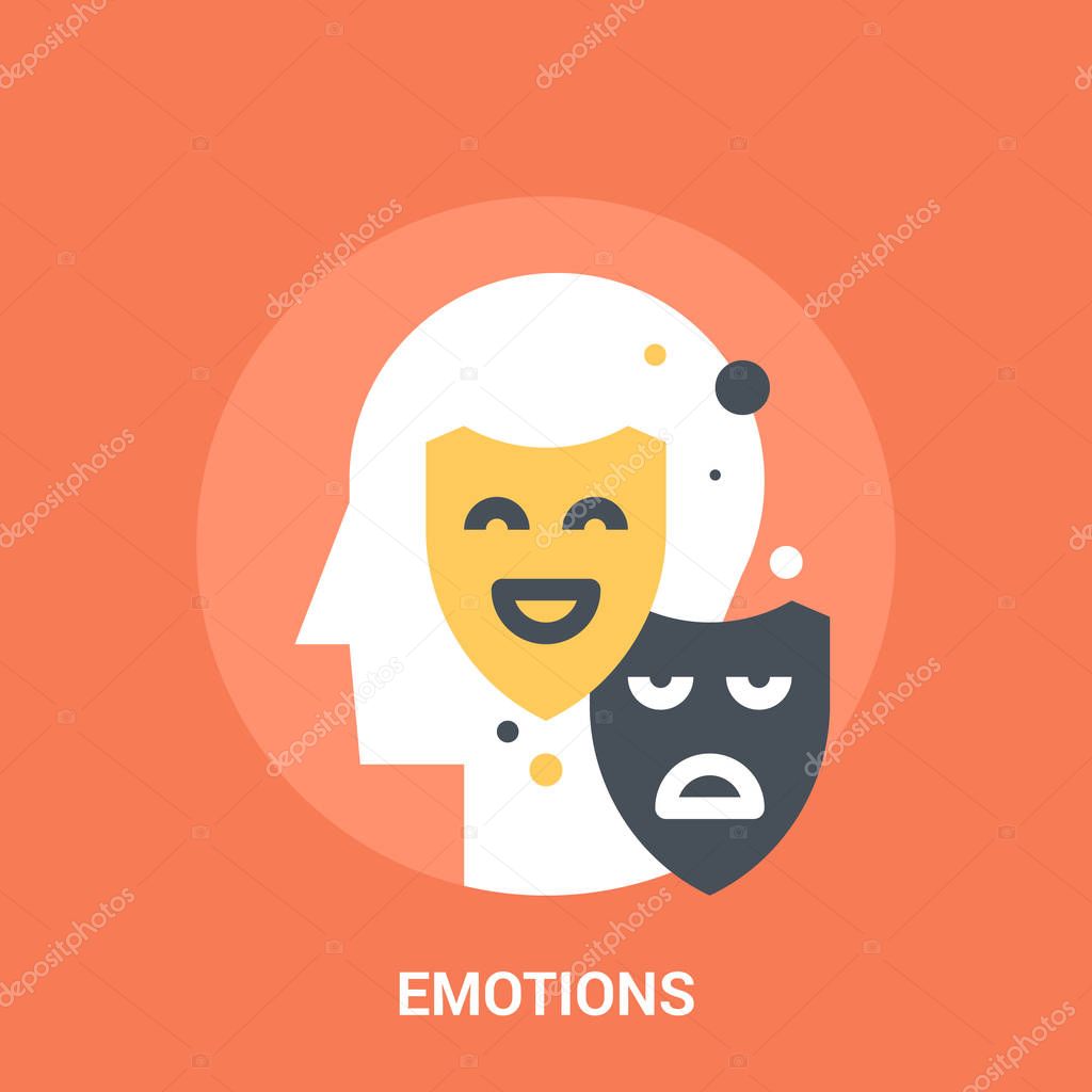 Abstract vector illustration of emotions icon concept