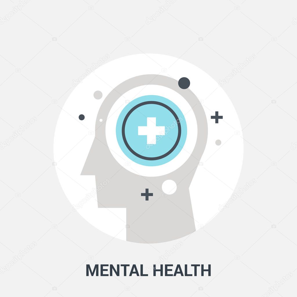 Abstract vector illustration of mental health icon concept