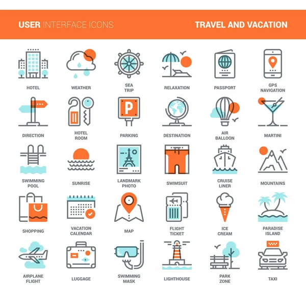 Viajes y vacaciones — Vector de stock