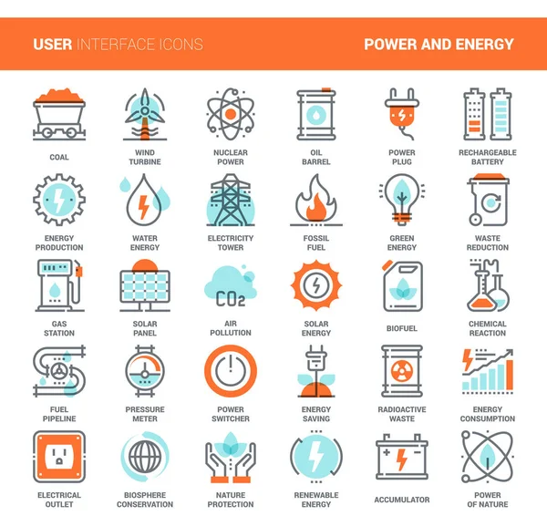Energía y energía — Vector de stock