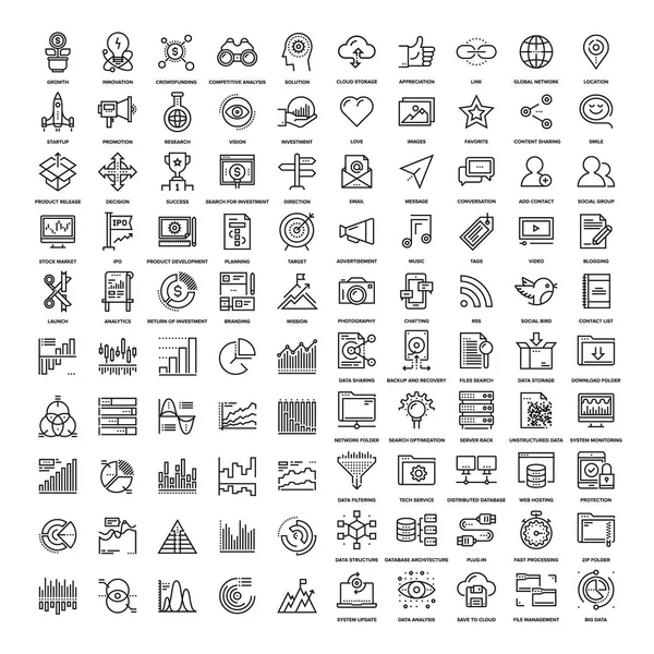 Línea Web iconos — Vector de stock