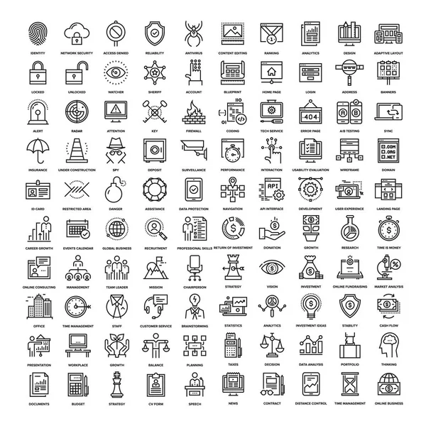 Line Web Icons — Stock Vector