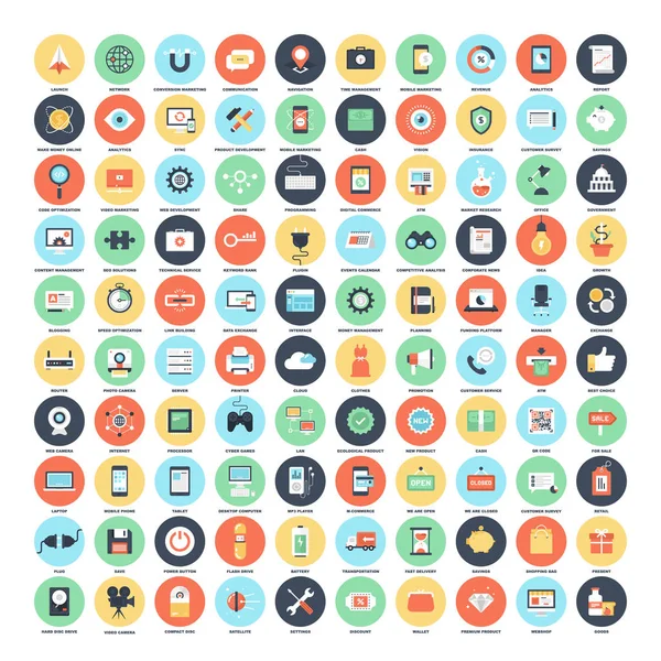 Flat Web Icons — Stock Vector