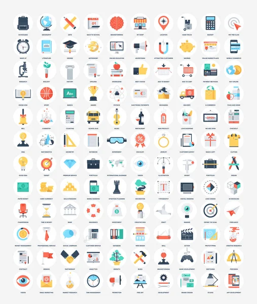 Iconos Web planos — Vector de stock