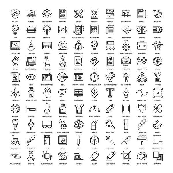 Lijn Web Icons — Stockvector