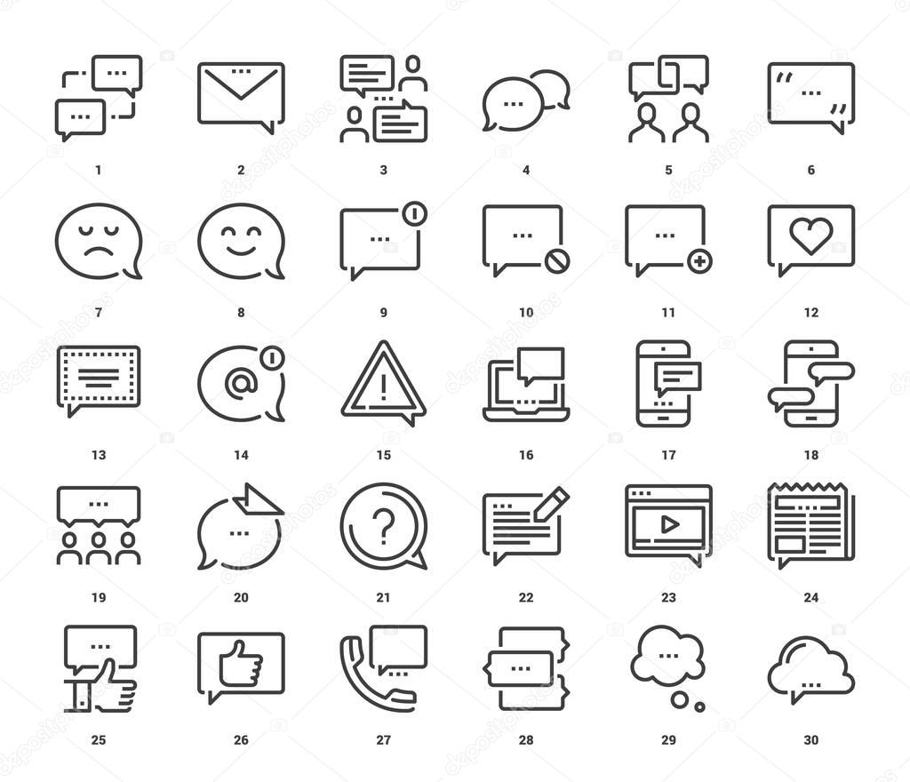 Message Bubbles Icons