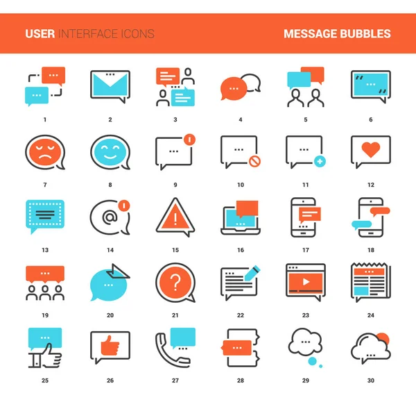 Message Bubbles Icons — Stock Vector