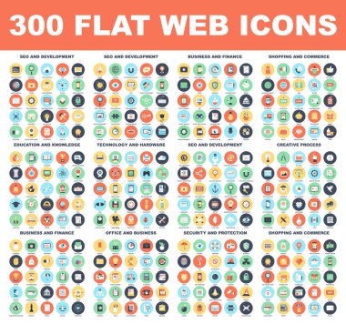 Flat Web Icons clipart