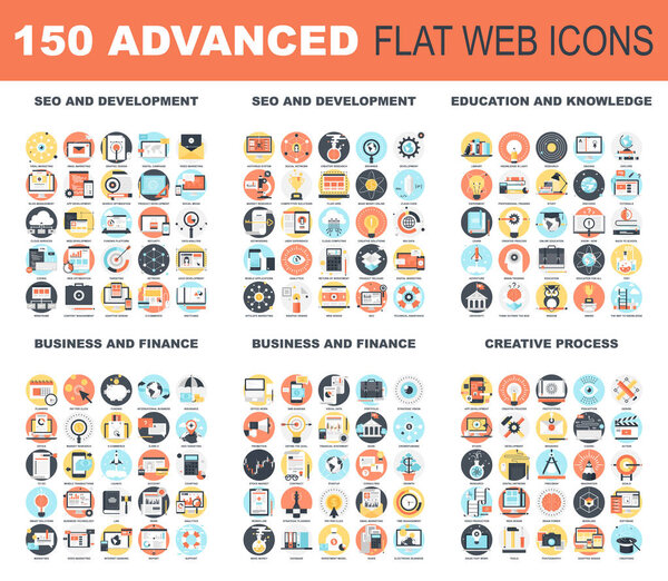 Advanced Flat Web Icons