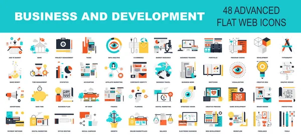 Negocios y desarrollo — Vector de stock