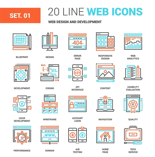 Web デザインと開発 — ストックベクタ