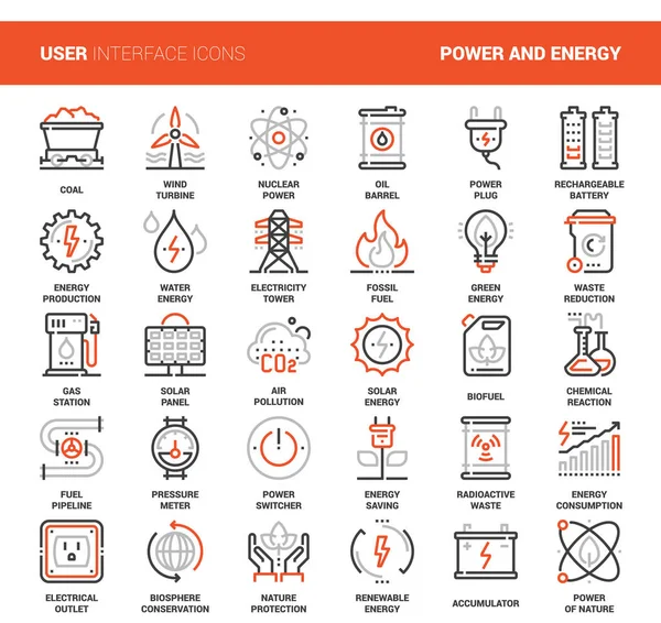 Energía y energía — Vector de stock