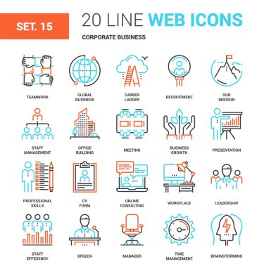 kurumsal iş ikonları/simgeleri