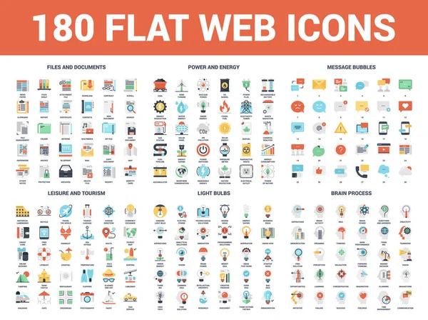 Iconos Web planos — Vector de stock