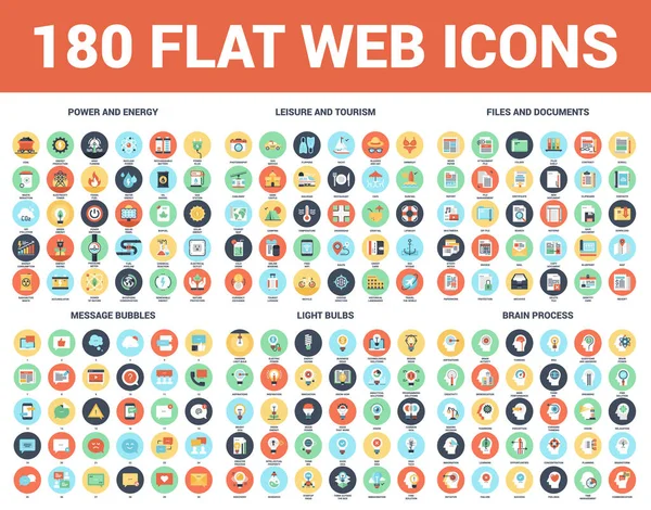 Icônes Web plates — Image vectorielle