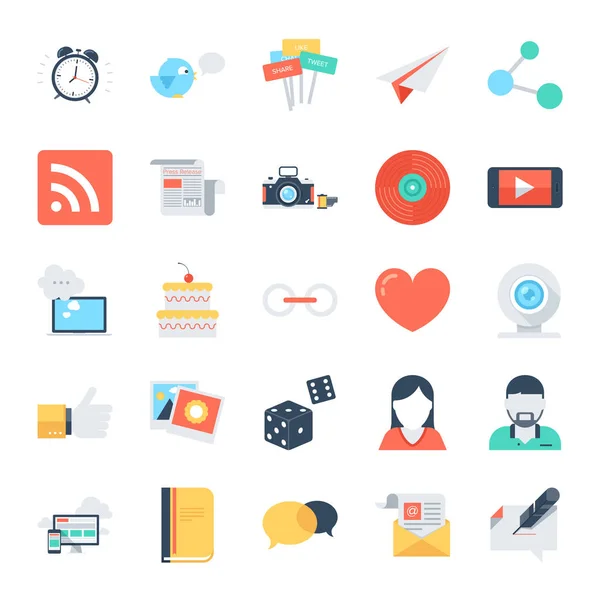 Iconos de redes sociales. — Vector de stock