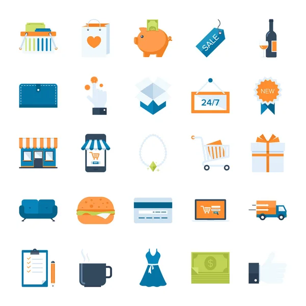 Shopping and Commerce — Stock Vector