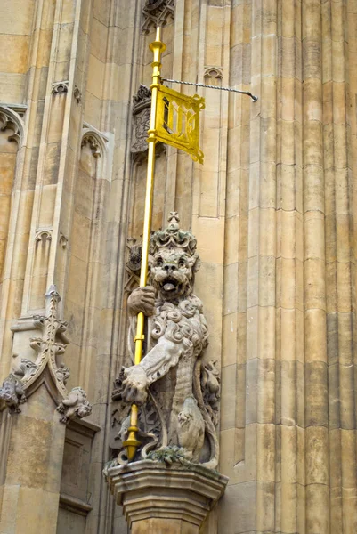 Statue in the houses of parliament, London