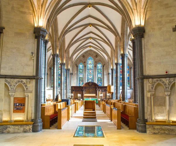 Interior of Temple church,London — Stock Photo, Image