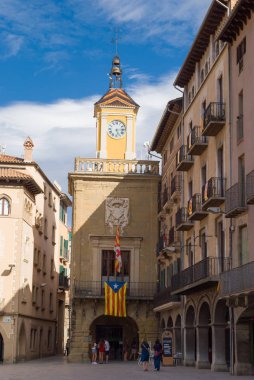 Vic, catalonia bağımsızlık Bayraklarda