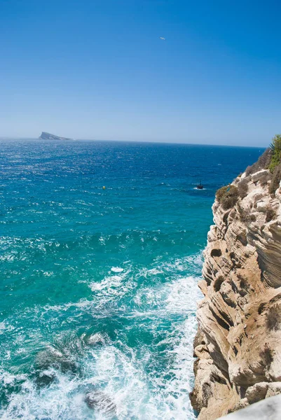 Vista de la costa benidorm, España, en verano —  Fotos de Stock