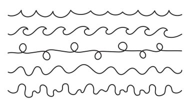 serbest çizim dalga vektör arka plan