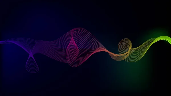 Sonido Onda Audio Tecnología Fondo — Vector de stock