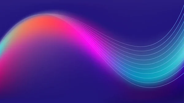 Fond Coloré Technologie Onde Sonore — Image vectorielle