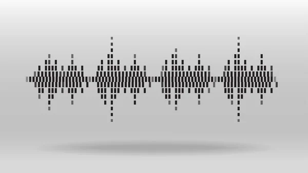 数字均衡器声波抽象背景 — 图库矢量图片