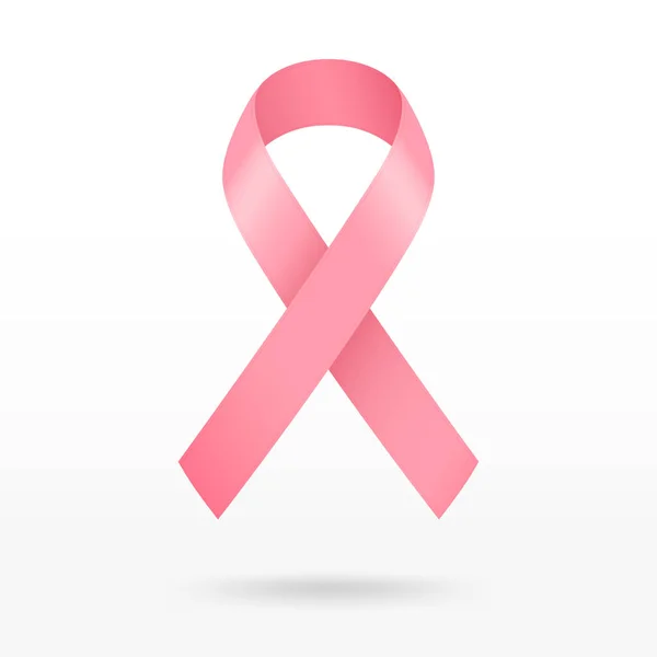 ピンク リボン乳がんがんのベクトルの背景 — ストックベクタ
