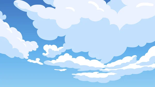 Cloud Dessin Animé Style Vectoriel Illustration Fond — Image vectorielle