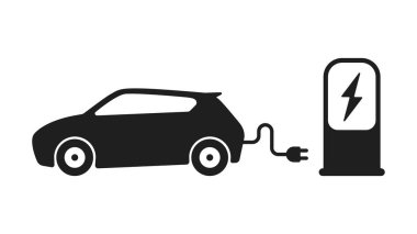 Elektrikli araba yakıt ikonu