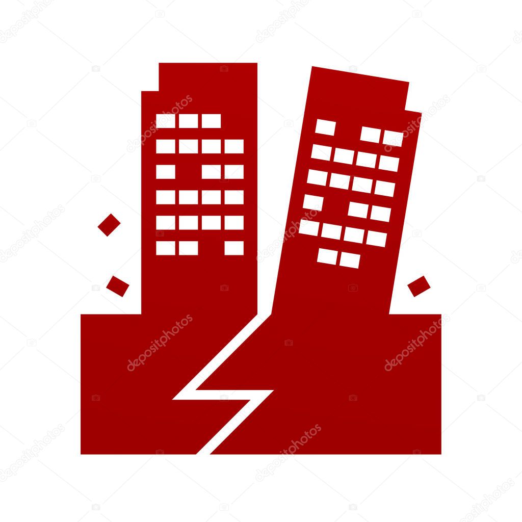 Earthquake icon logo sign symbol