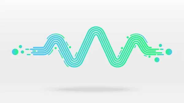 Motion floating sound wave equalizer — Stock Vector