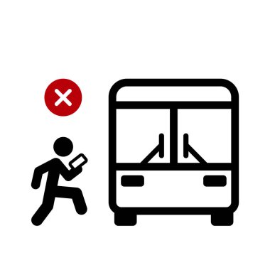 Otobüse binerken telefon kullanmayın