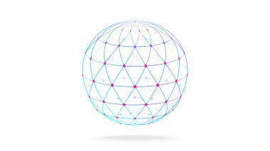 Gelecekçi küresel veri ağı arkaplanı