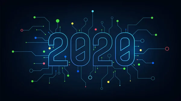 2020 grafik metin numarası teknolojisi arkaplanı