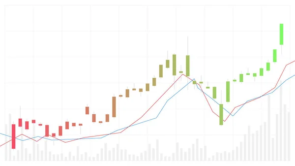 Candle stick chart stock market background — ストックベクタ