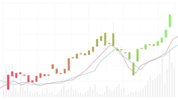 Свечной график фондового рынка — стоковый вектор