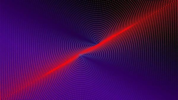 Abstrakter Hintergrund Technologie Punkt Licht Spiralwelle — Stockvektor