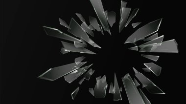 Broken cracked glass vector background clipart