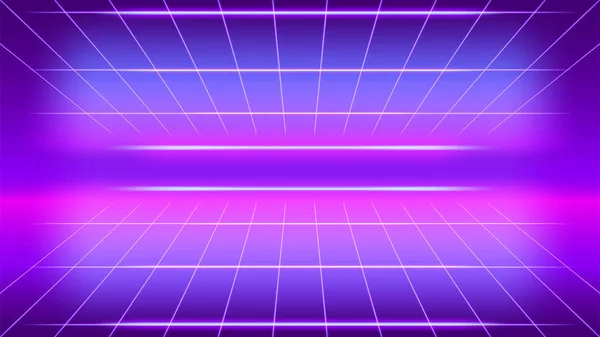 Retro neon licht gloeiend — Stockvector