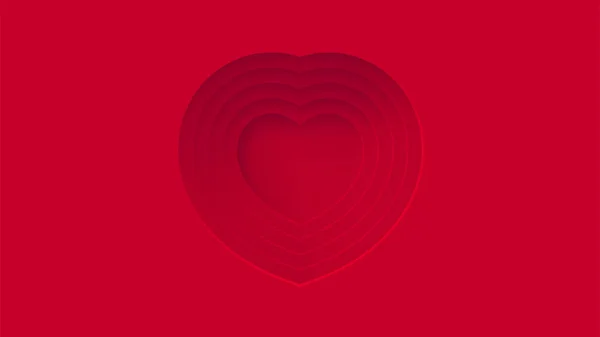 Corações vermelhos abstrato centro espaço fundo — Vetor de Stock