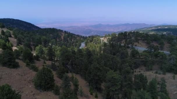 Volando sobre un cañón verde - Montaña y paisaje marino — Vídeo de stock