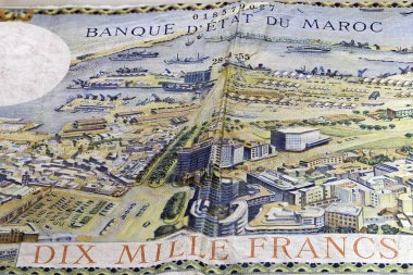 Maroc kağıt banknotunun görünümünü kapat