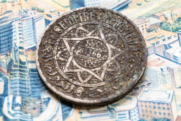 Nahaufnahme Der Antiken Münze — Stockfoto