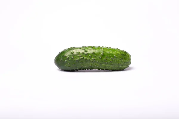 Pepino Fresco Aislado Blanco Cerca Espacio Copia — Foto de Stock